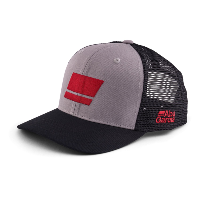 Kšiltovka Abu Garcia Flag Trucker Grey Black Black