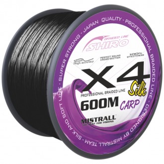 Šňůra Mistrall X4 Black Carp 600m