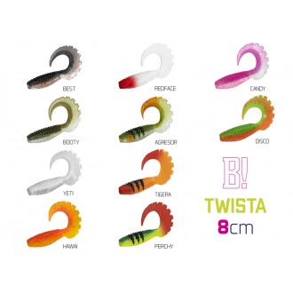 Umělá nástraha Delphin TWISTA UVs / 5ks 8cm/PERCHY
