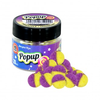 Boilies Benzar Mix Bicolor Pop-up 10mm 20ks