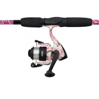 Prut s navijákem FD Mitchell Tanager Pink Camo II Spin 2,10m 7-20g