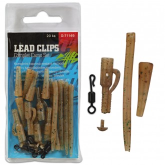Kompletní sada na boční olovo Giants Fishing Lead Clips Complet Camo Set