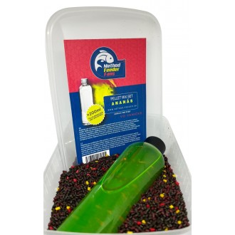 Pelety Method Feeder Fans Mix Set Fluo 500g + Fluo Booster 200ml