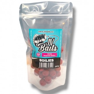 Rozpustné boilies JV Baits Jahoda 250g
