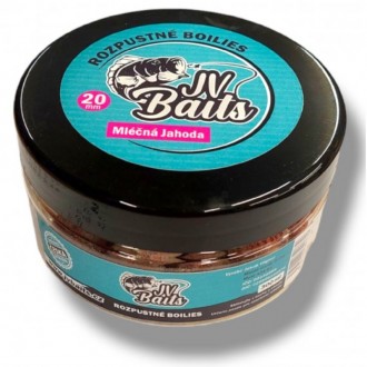 Rozpustné boilies JV Baits Mléčná jahoda 300ml