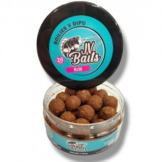 Boilies v dipu JV Baits Krill 300ml