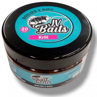 Boilies v dipu JV Baits Krill 300ml