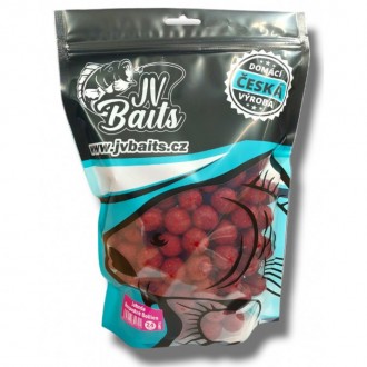 Rozpustné boilies JV Baits Jahoda 1kg