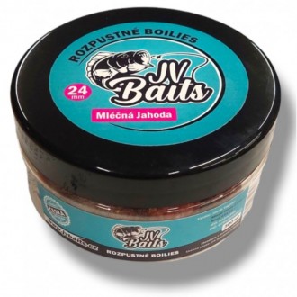 Rozpustné boilies JV Baits Mléčná jahoda 300ml