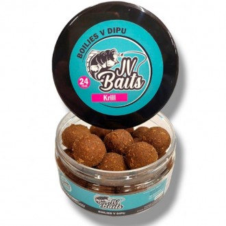 Boilies v dipu JV Baits Krill 300ml