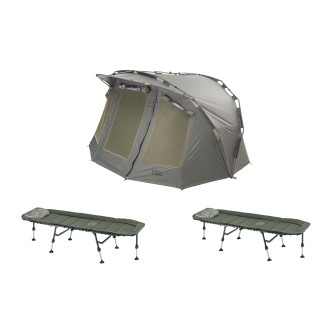 Bivak Mivardi Professional + přehoz + 2x lehátko CamoCODE Express