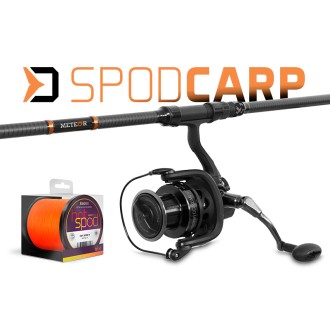 Spodový set Delphin SpodCarp 3,60m + Delphin Corzar 8T + šňůra HotSpod 0,14mm