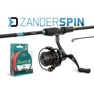 Přívlačový set Delphin ZanderSpin 2,10m + naviják CarbonIX 3T3T + šňůra 0,16mm