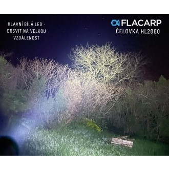 Výkonná nabíjecí čelovka Flacarp HL2000 Li-Pol 2000mAh zelená