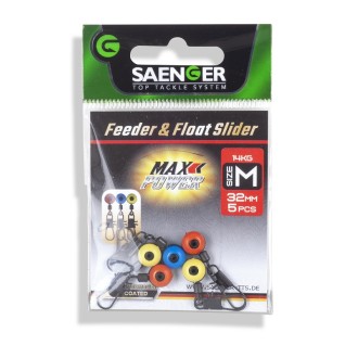 Saenger karabinka s korálkem Feeder & Float Slider S, 5 ks/bal
