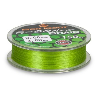 Iron Trout šňůra Spooner Braid 150 m, 0,04 mm, zelená