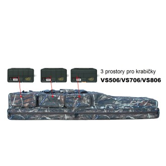 Obal na prut Suretti tříkomorový Camo