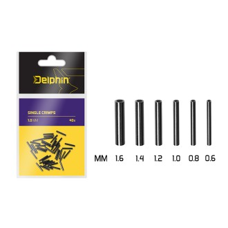 Delphin Single CRIMPS /40ks 0.8mm