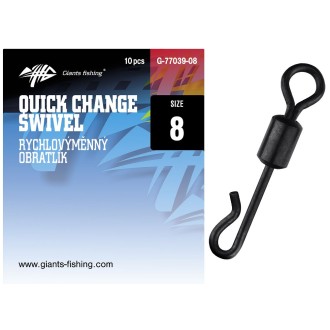 Rychlovýměnný obratlík Giants Fishing Quick Change Swivel vel.8 10ks
