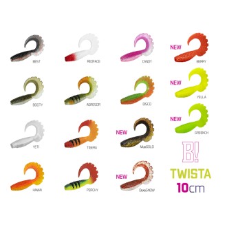 Umělá nástraha Delphin TWISTA UVs / 5ks 10cm/BERRY