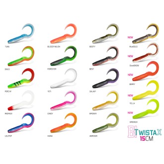Umělá nástraha Delphin TwistaX Eeltail UVs / 5ks 15cm