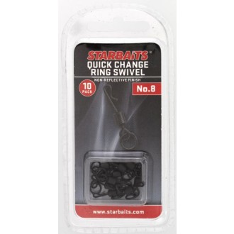 Obratlík s kroužkem Starbaits Quick Change č.8 10ks