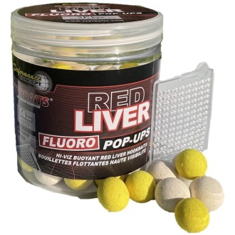 Plovoucí boilies Starbaits Fluo Red Liver 80g