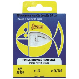 Navázaný háček Forged Reverse Bronze 50cm 10ks