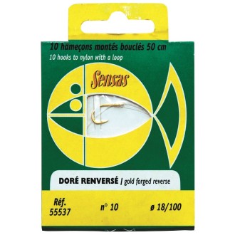 Navázaný háček Gilt Reversed 50cm 10ks