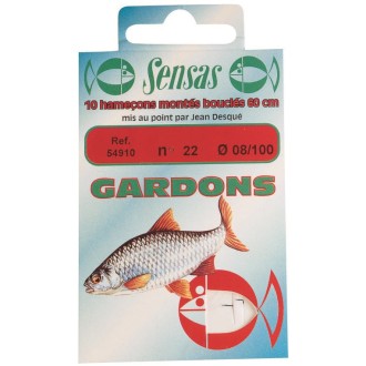 Navázaný háček Roach Crystal Blue 40cm 10ks