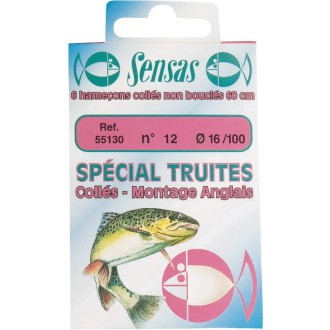 Navázaný háček Sp.Trout Strong Blue 60cm 6ks