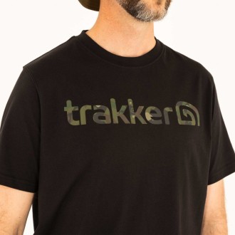 Tričko Trakker CR Logo T-shirt Black Camo