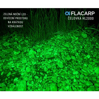 Výkonná nabíjecí čelovka Flacarp HL2000 Li-Pol 2000mAh červená
