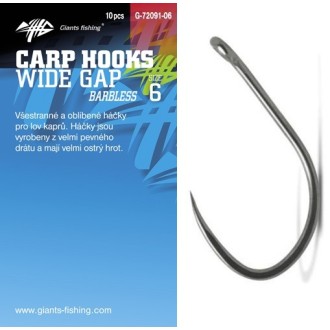 Háček s očkem bez protihrotu Giants Fishing Wide Gap 10ks