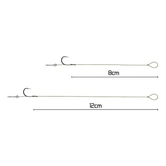 Feederový návazec Delphin NoLimit Sting 8cm 15lbs Sting 7mm s protihrotem 6ks