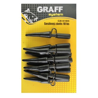 Graff Zesílený závěs Černý 10ks