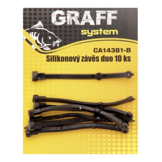 Graff Silikonový závěs duo 10ks Černý