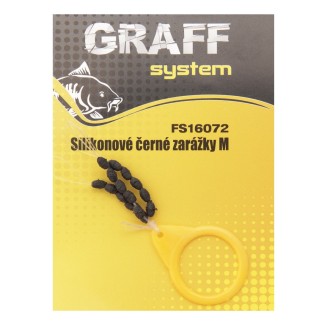 Graff Silikonové zarážky M Černé 15ks