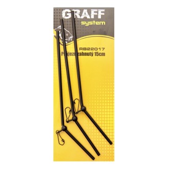 Graff Průjezd zahnutý 15cm Černý 3ks