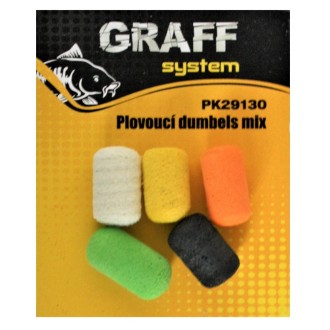 Graff Plovoucí dumbels 7x13mm Mix barev 5ks