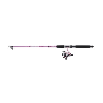 Prut s navijákem RD Mitchell Tanager Pink Camo II Tele 2,10m 7-20g
