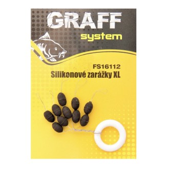 Graff Silikonové zarážky XL Černé 10ks