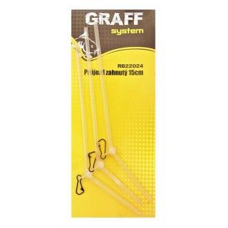 Graff Průjezd zahnutý 15cm Transparentní 3ks