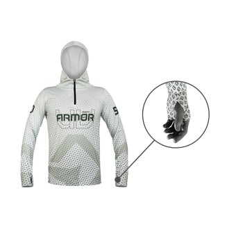 Tričko s kapucí Delphin UV Armor 50+ Olive