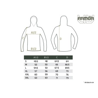 Tričko s kapucí Delphin UV Armor 50+ Olive