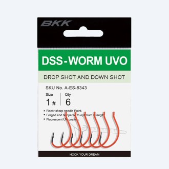 BKK Háček DSS-WORM UV (Orange) Velikost 2 6ks
