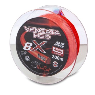 Šňůra Uni Cat 8 X Vencata Red 200m