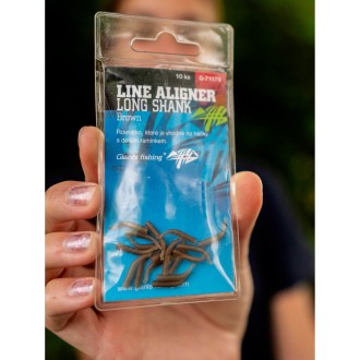 Rovnátka na háček Giants Fishing Line Aligner Shank Large Brown (Hook 2-6) 10ks
