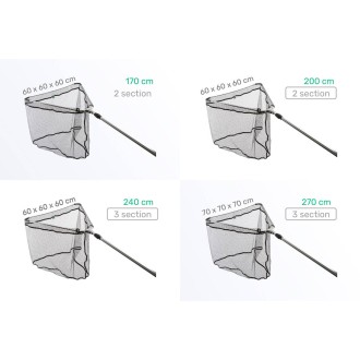 Podběrák Zfish Landing Net ZFX pogumovaná síť