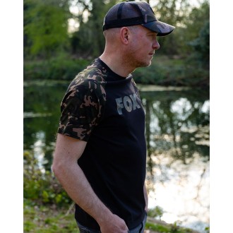 Triko Fox Raglan T-Shirt Black/Camo